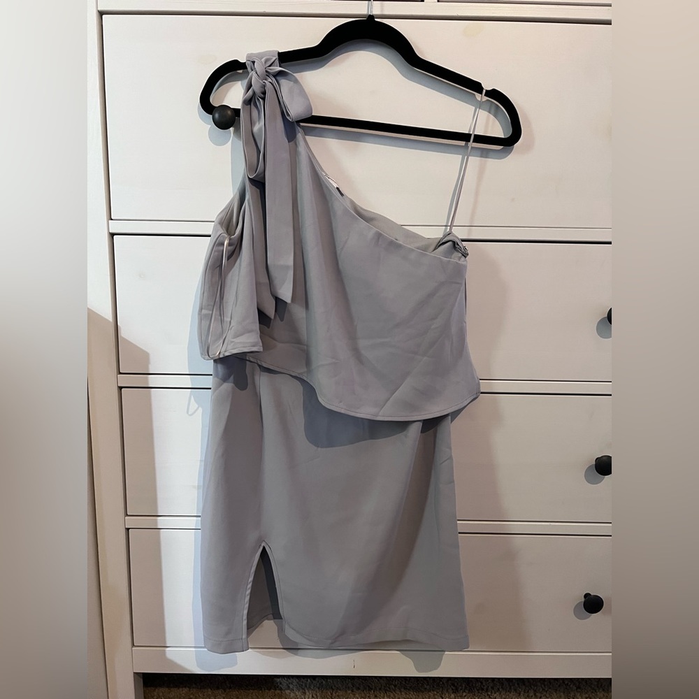 Superdown one shoulder mini dress